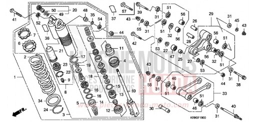 KISSEN, HINTEN CRF250R8 de 2008